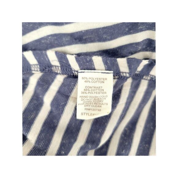 NWT Hem & Thread Striped Long Sleeve Tunic Top Size M Purple& Beige, Boho Casual - Picture 4 of 5